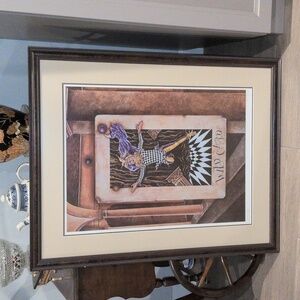 Signed Audrey Smith-Mapp "Court Jester" Wild Card Print 1995 214/500 Framed COA